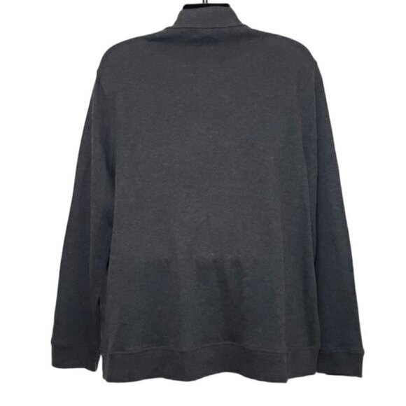 Tasso Elba Mens Gray Heather Knit Full Zip Jacket - Picture 2 of 6